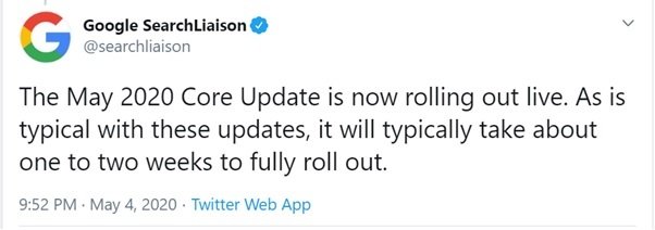 Google may core update