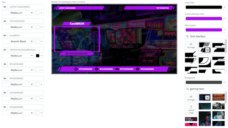 twitch layout design