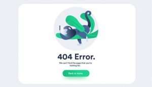 Example of 404 error